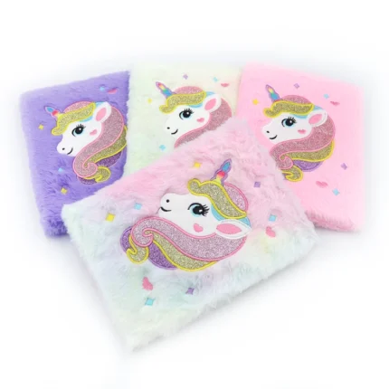 Блокнот А5 "JO" /MRB2557-2/ пухнастий "Єдиноріг"