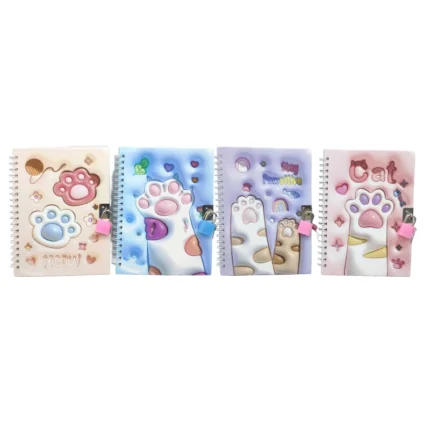 Блокнот “Лапка 3D” 13×18 см на замочку 48 арк – easy.net.ua