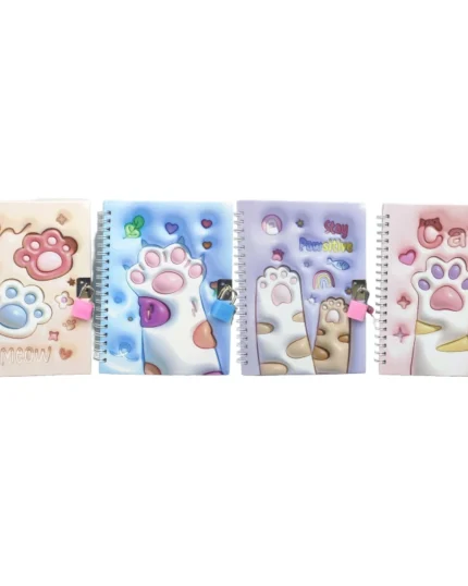 Блокнот “Лапка 3D” 13×18 см на замочку 48 арк – easy.net.ua