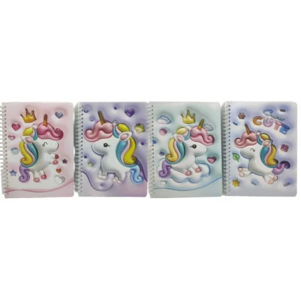 Блокнот А5/60арк. /32992-К/ на спіралі обкладинка-3D "Єдиноріг"