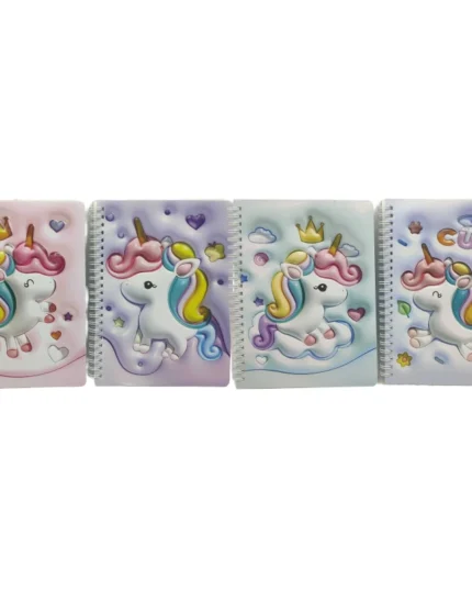 Блокнот А5/60арк. /32992-К/ на спіралі обкладинка-3D "Єдиноріг"