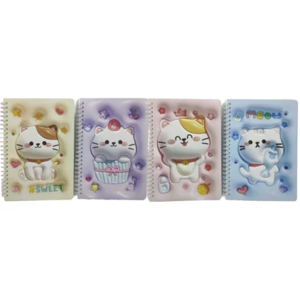 Блокнот А5/60арк. /32601-К/ на спіралі обкладинка-3D "Котик"