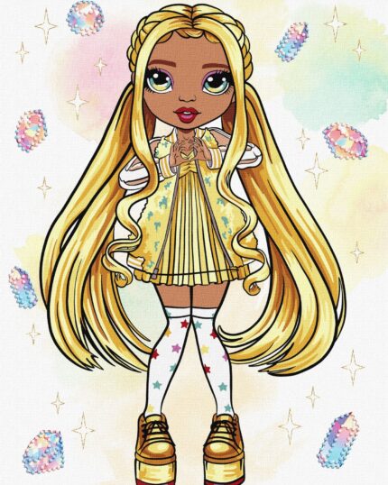 Картина за номерами з алмазною мозаїкою "Rainbow High. Sunny" "Ідейка" (KHO1336) " 30*40см