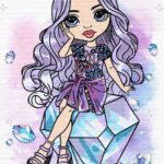 Картина за номерами з алмазною мозаїкою "Ідейка" /KHO1339/ "Rainbow High. Violet" 30*40см