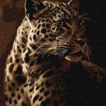 Картина за номерами "Погляд леопарда" 30*40см Ідейка (KHO6668)