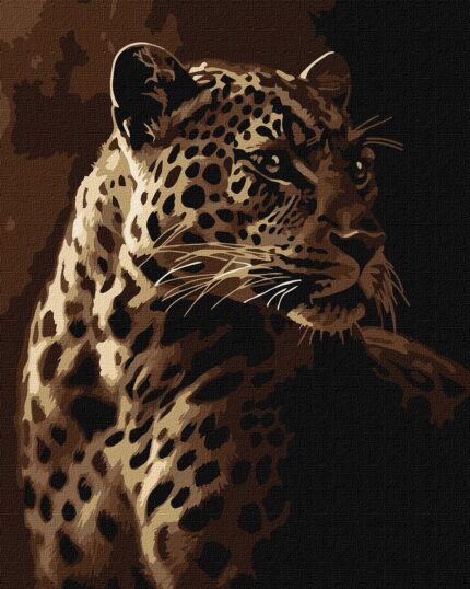 Картина за номерами "Погляд леопарда" 30*40см Ідейка (KHO6668)