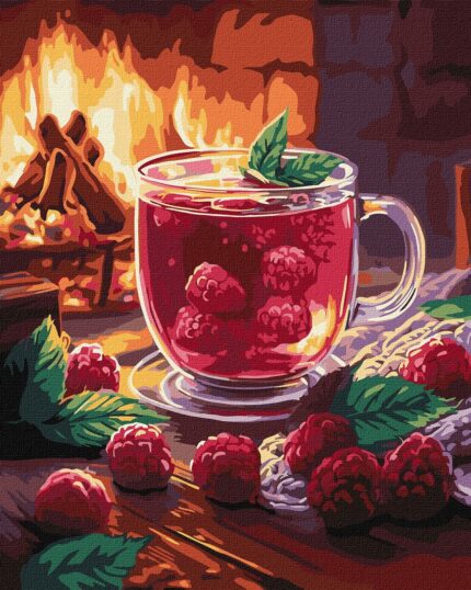 Картина за номерами "Малиновий чай" 40*50см Ідейка (KHO5750)