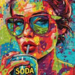 Картина за номерами "Ідейка" /KHO5126/ "Дівчина з содовою" 40х50см