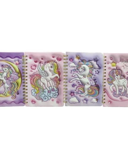 Блокнот А5/80арк. /32612-А/ на спіралі обкладинка-3D "Єдиноріг"