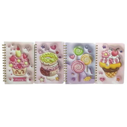 Блокнот А5/80арк. /32611-А/ на спіралі обкладинка-3D "Смаколики"