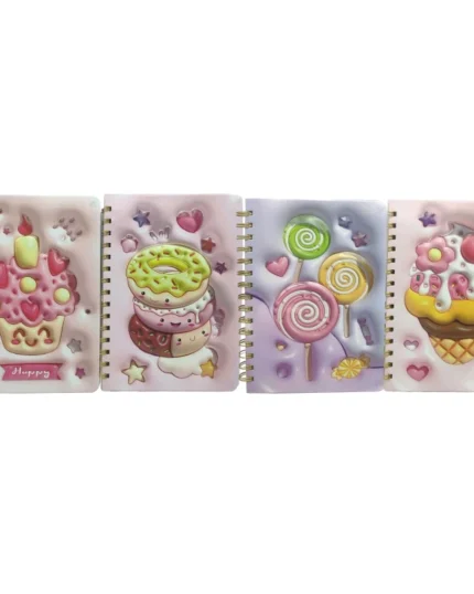 Блокнот А5/80арк. /32611-А/ на спіралі обкладинка-3D "Смаколики"