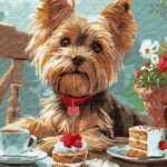 Картина за номерами "Ідейка" /KHO6629/ "Чаювання йорка" 40х50см