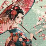 Картина за номерами "Ідейка" /KHO8464/ "Дама в кімоно" 40х50см