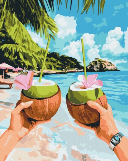 Kartyna za nomeramy "Brushme" /BS54318/ "Kokosova nasoloda" 40*50sm