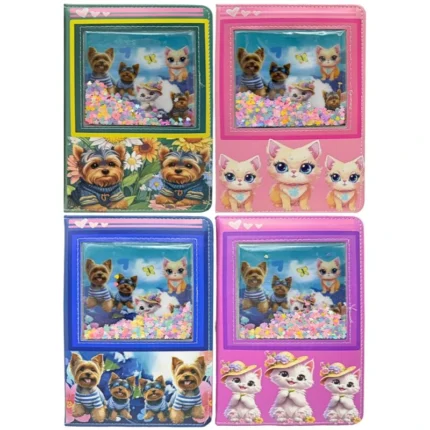 Блокнот A5 “Котики, собачки” з блискітками 80 арк – easy.net.ua