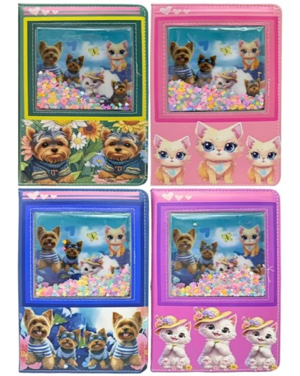 Блокнот A5 “Котики, собачки” з блискітками 80 арк – easy.net.ua