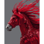 Картина за номерами "Червоний кінь", 40*50см "SANTI" (955768)