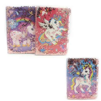 блокнот з рідиною і блискітками