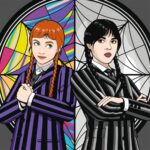 Картина за номерами "SANTI" /954415/ "Wednesday and Divina", 40*40см