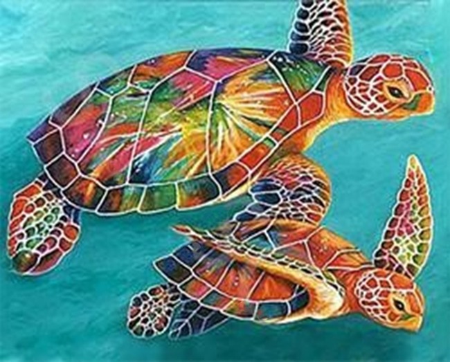 Алмазна мозаїка “Морські красуні” 40х50 см на підрамнику Go to art (177019)