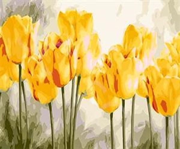 Алмазна мозаїка “Жовті тюльпани” 40х50 см на підрамнику Go to art (178837)