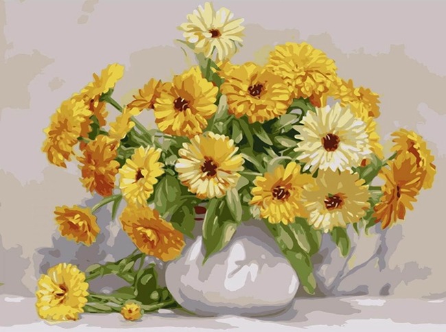 Алмазна мозаїка “Сонячний букет” 40х50 см на підрамнику Go to art (178848)
