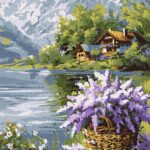 Картина за номерами Бузковий кошик 30x40 см Ідейка KHO6357