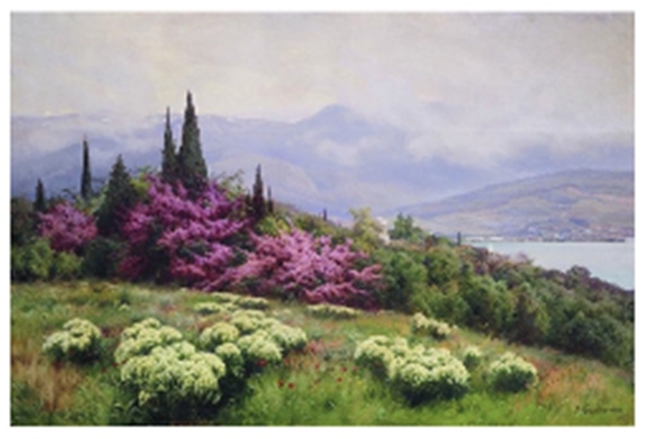 Алмазна мозаїка “Весна в Криму” 30х40 см на підрамнику Go to art (177287)