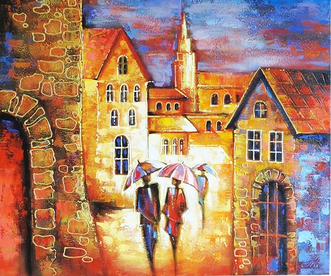 Алмазна мозаїка “Дощ на двох” 30х40 см на підрамнику Go to art (189653)