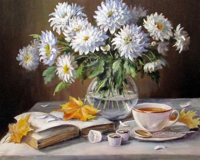 Алмазна мозаїка “Осінній натюрморт” 30х40 см на підрамнику Go to art (178963)