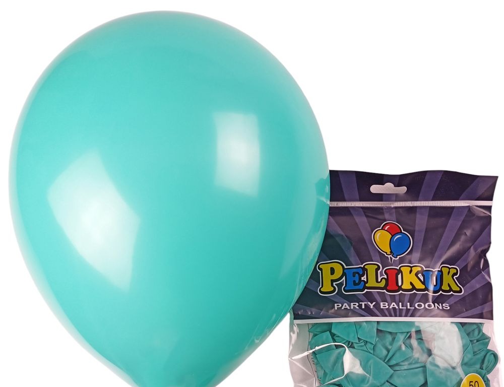 Кульки повітряні Pelican латексні 13' (33 см) пастель бірюзово-зелений, 50шт/уп Pelican (1350C-129)