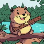 Картина за номерами Веселий бобер 25x25 см Ідейка KHO1086