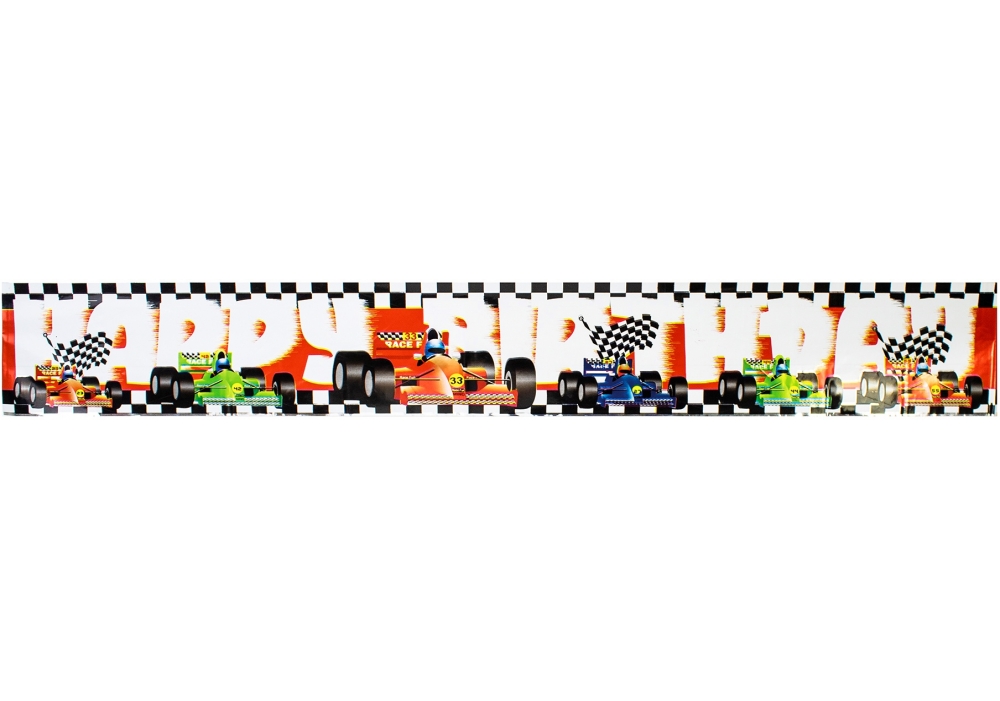 Гірлянда-банер "Racing "Happy Birthday"" 12,5х360 см MAXI (MX43073)
