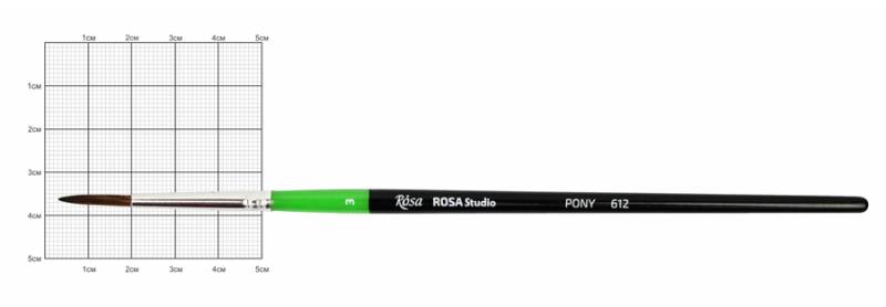 Пензлик поні кругла "ROSA Studio" /612/ №3, к.р.