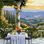 Картина за номерами Мальовнича вечеря 30x40 см Ідейка KHO2908