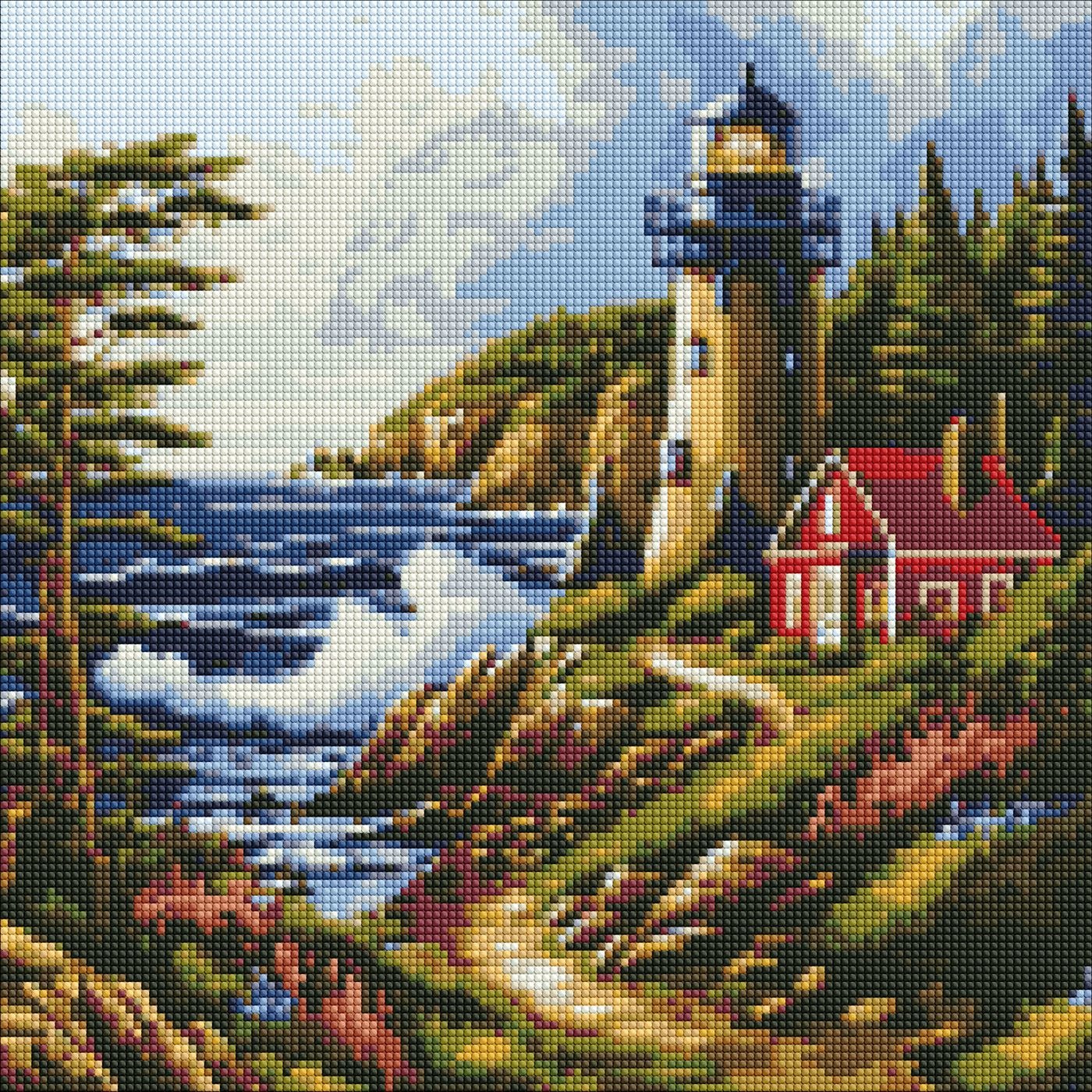 Алмазна мозаїка “Морський бриз” 40х40 см Ідейка (AMO7817)