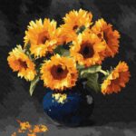 Картина за номерами Соняшник в темряві 40x40 см Ідейка KHO3330