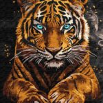 Картина за номерами Дикий тигр 40x50 см Ідейка KHO6812
