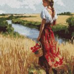 Картина за номерами Українка та лани 30x40 см Ідейка KHO8486