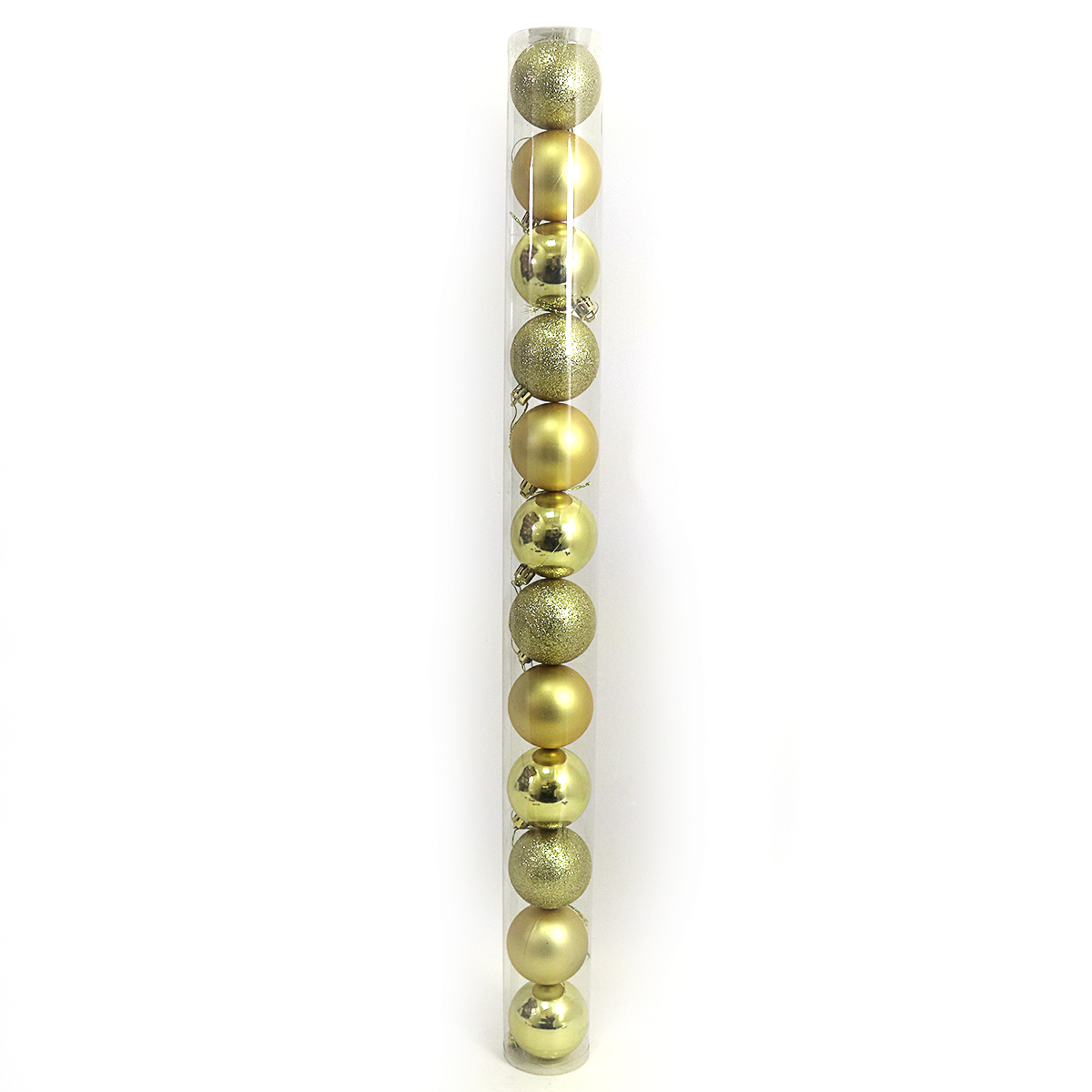 Набір новорічних кульок "JO" /DSCN0922-6-12-G/ тубус "GOLD" 6см,/12шт., PVC