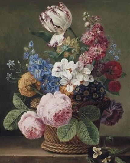 Алмазна мозаїка “Квіти” 40х50 см на підрамнику Go to art (189690)
