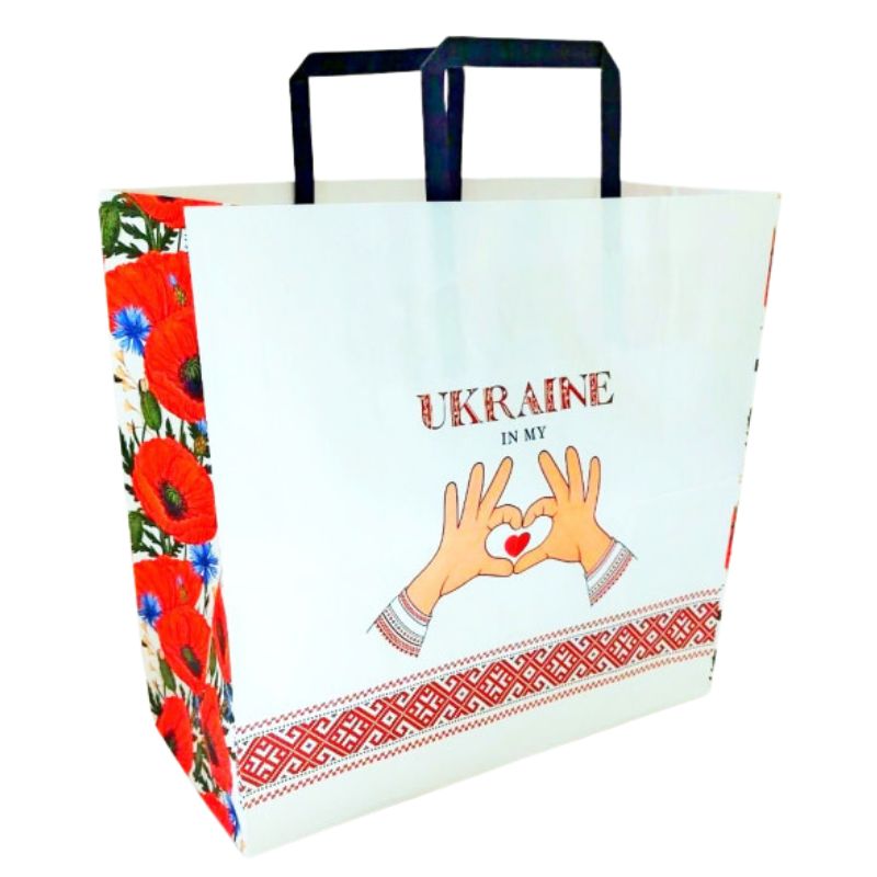 Пакет подарунковий "Патріотичні" 32×15×30 см Bourgeois (СПК111/08)