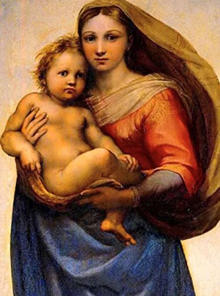 Алмазна мозаїка “Сікстинська Мадонна” 40х50 см на підрамнику Go to art (178616)