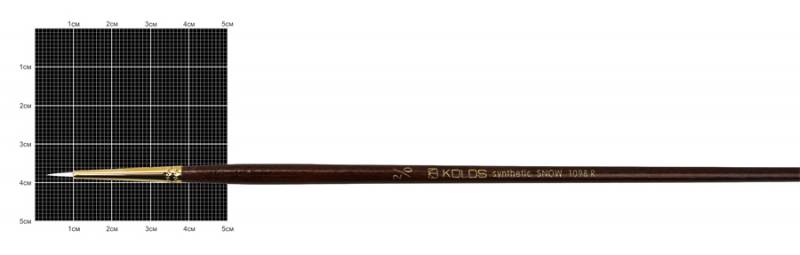 Пензлик синтетика кругла "KOLOS" Snow /1098R/ №  00, д.р. (1/12)