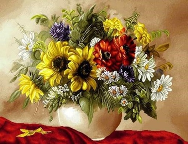 Алмазна мозаїка “Квіти мого краю” 40х50 см Go to art (178726)