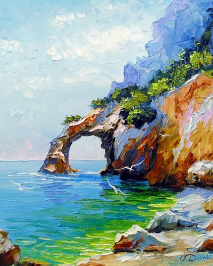 Алмазна мозаїка “Арка щастя в морі” 30х30 см Go to art (177152)