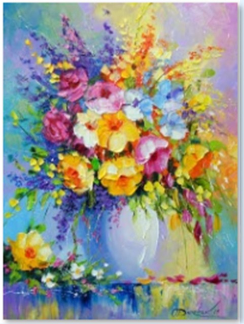 Алмазна мозаїка “Букет літніх польових квітів” 40х50 см Go to art (177102)