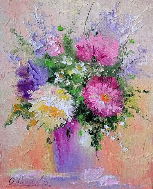 Алмазна мозаїка “Букет лугових квітів” 40х50 см Go to art (177104)