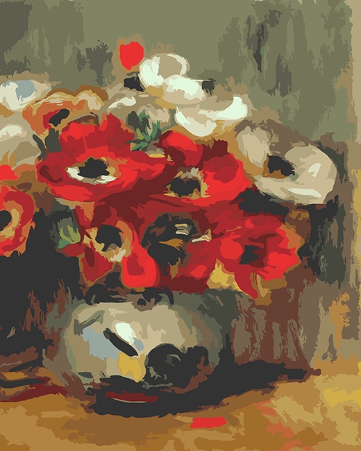 Алмазна мозаїка “Анемони” 20х30 см на підрамнику Go to art (189726)