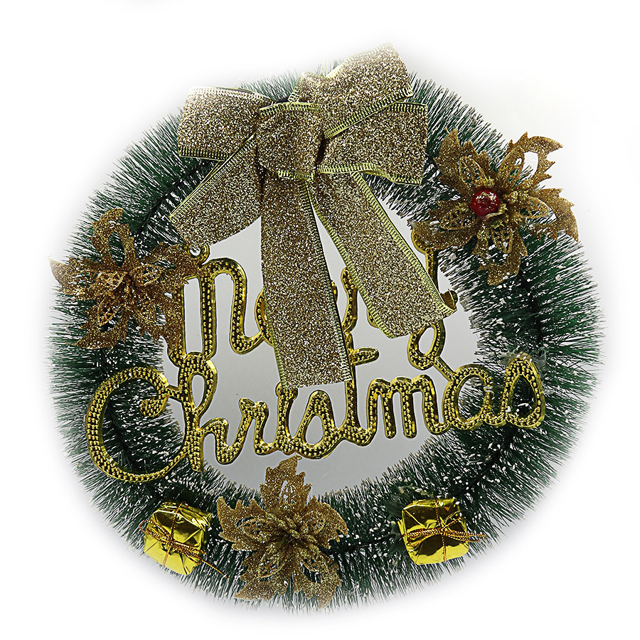 Вінок новорічний "JO" /6527-P1-133/ "Merry Christmas" D30см